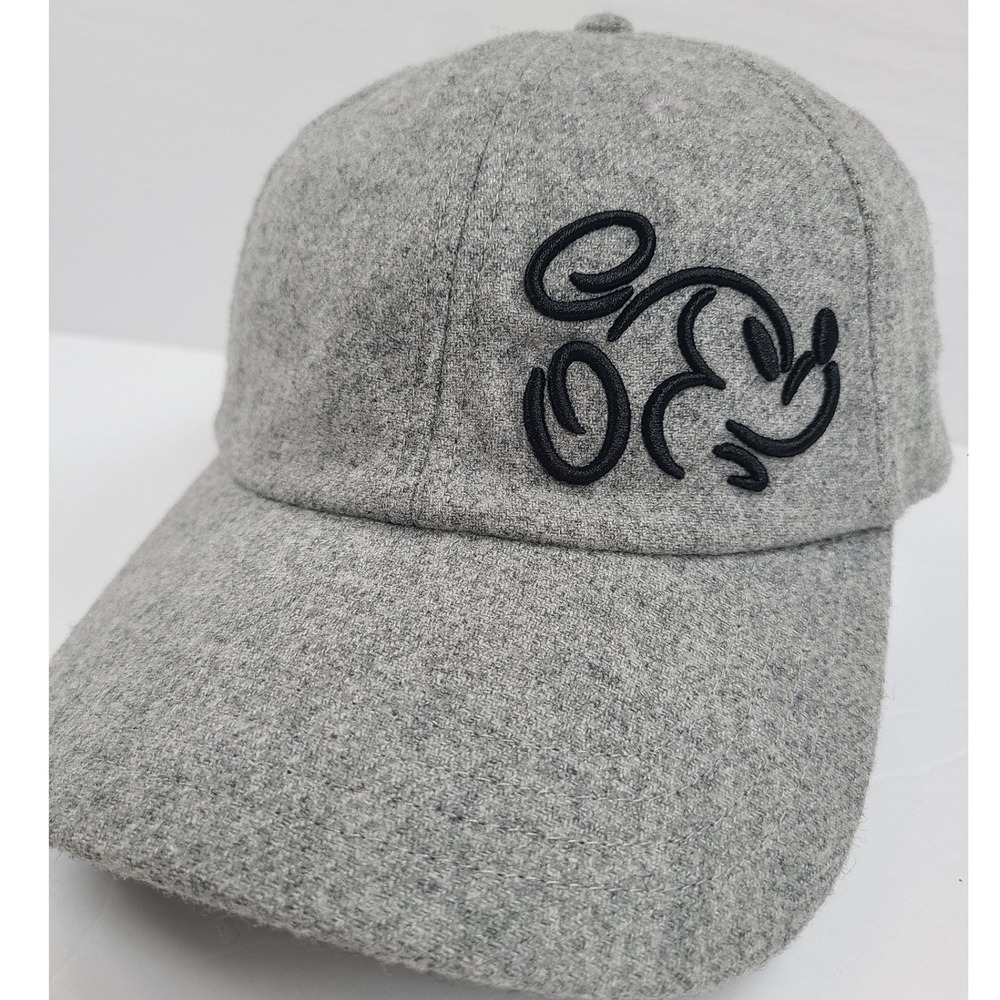 Disney Parks Mickey Mouse Wool Blend Adjustable Hat Embroidered Preppy Classic